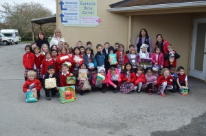 The Kindergarten classes from St. Louise School collected items for EBC and then brought them to the Hub for a tour!